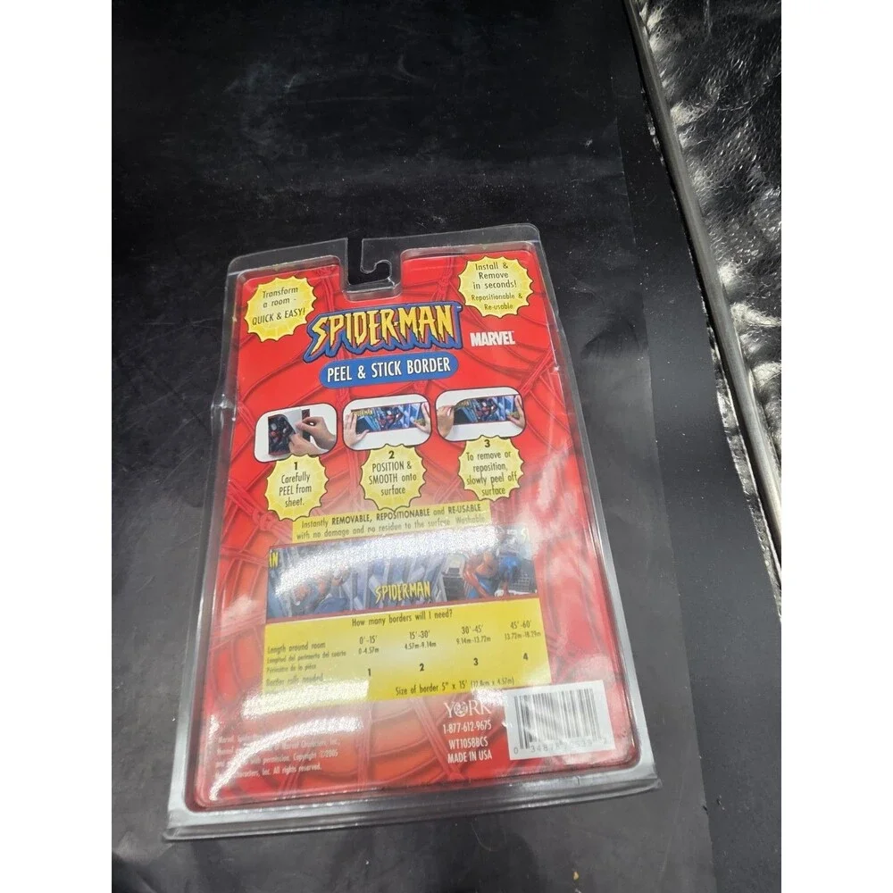 Spiderman Peel and Stick Border Marvel New